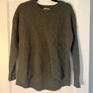 Madewell 100% Moreno wool olive green sweater